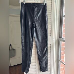 Zara Women’s Faux Leather Skinny Pants, XS